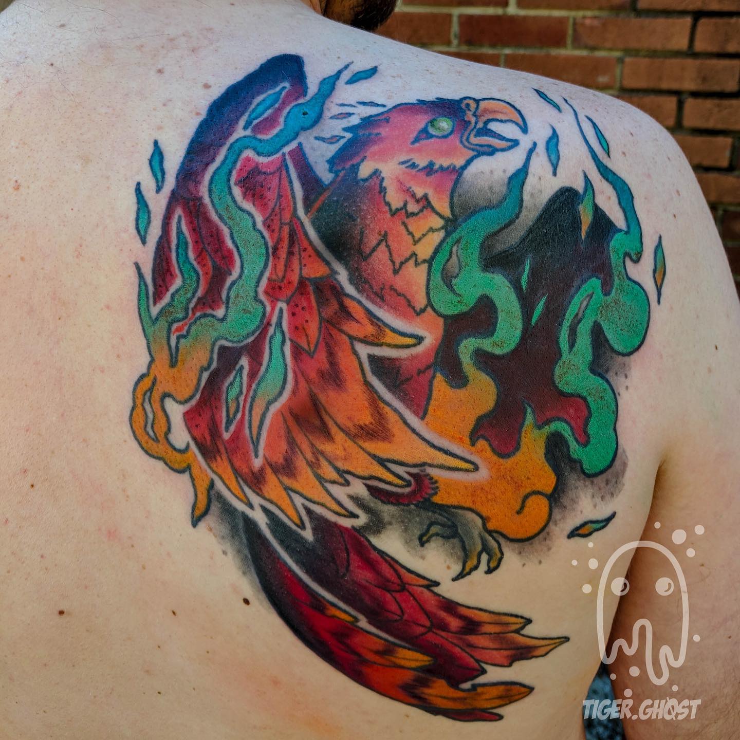 Phoenix tattoo by Tom – 1819 Tattoo Co
